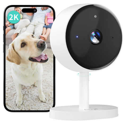 Alaga 2K White Baby Monitor Camera with Night Vision