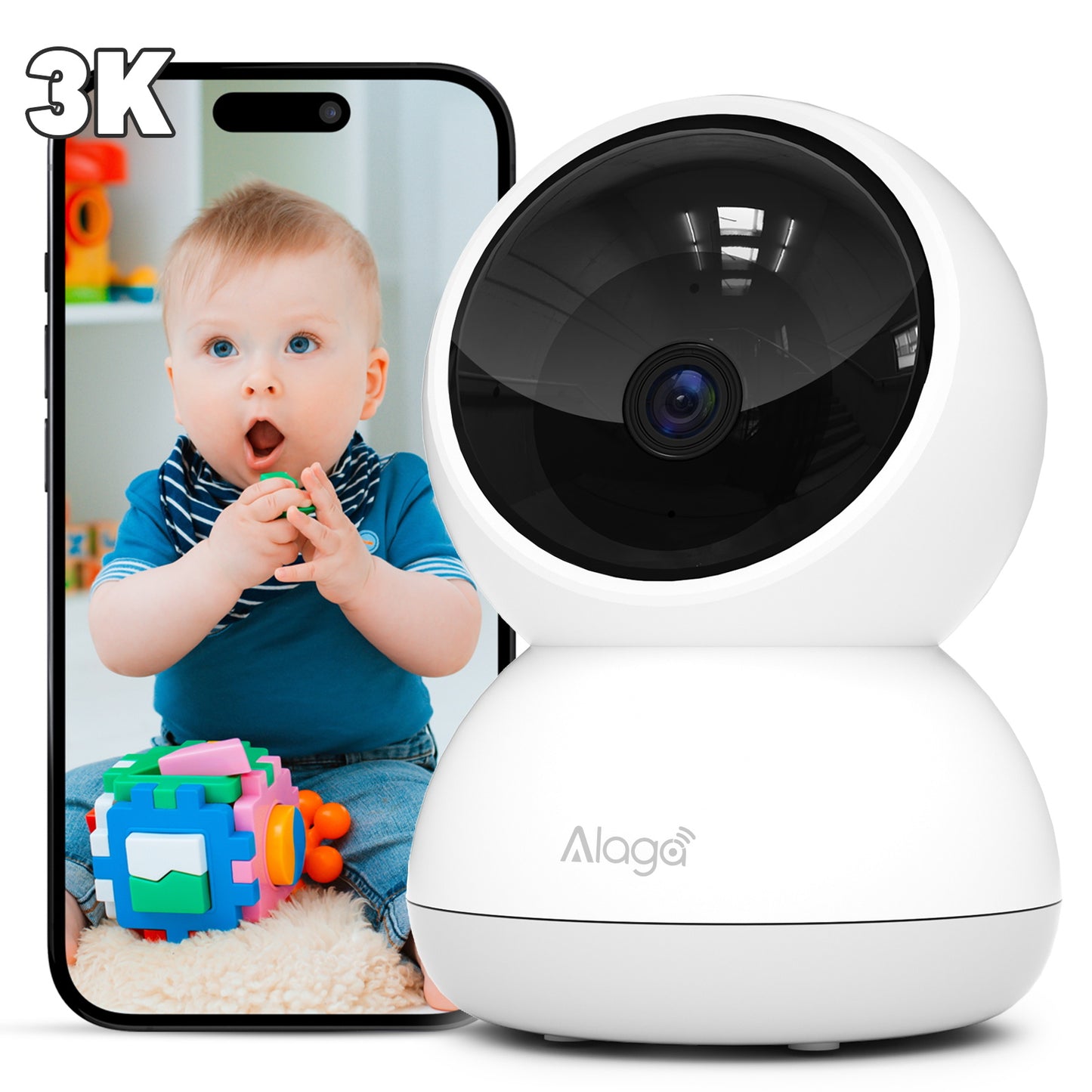 🔥Limited Time Sale Only $15.99🔥Alaga P50 Pan/Tilt Al Home Security Wi-Fi Camera