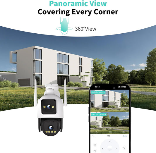 Dual-Lens WiFi Security Camera