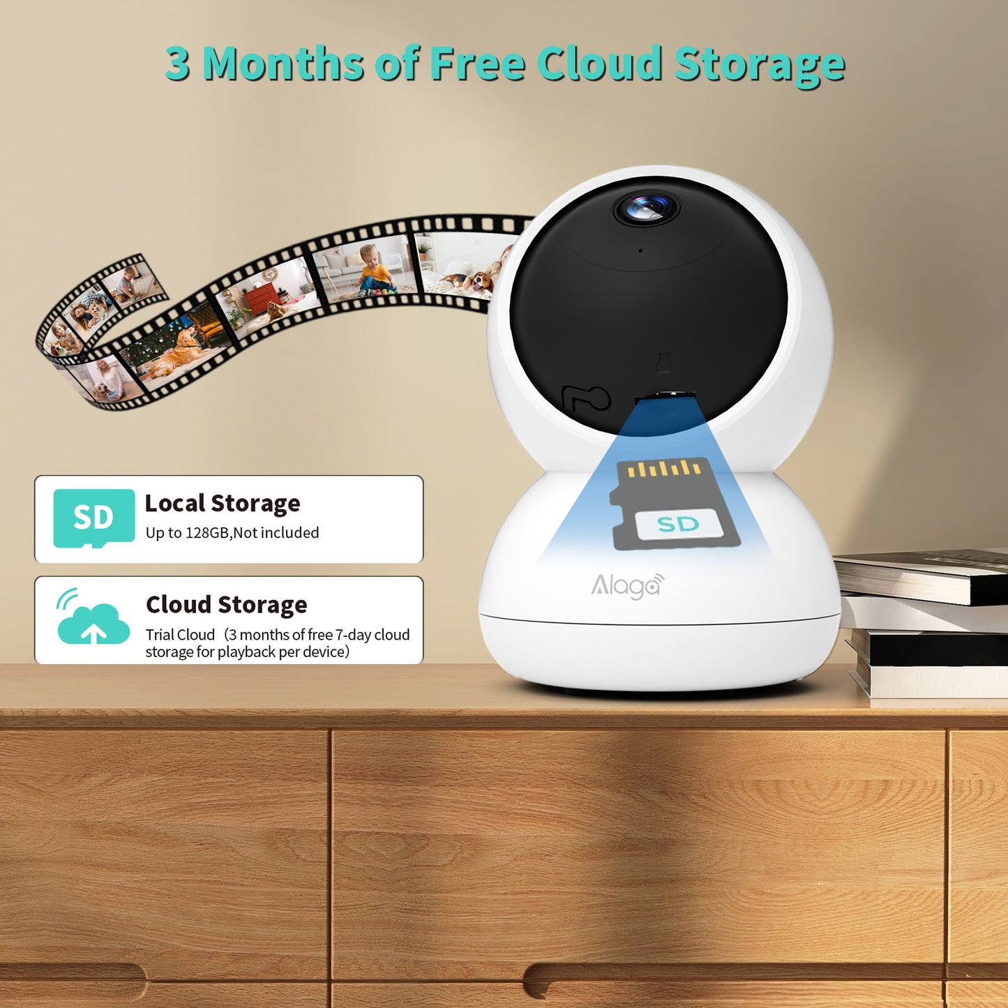🔥Limited Time Sale Only $15.99🔥Alaga P50 Pan/Tilt Al Home Security Wi-Fi Camera