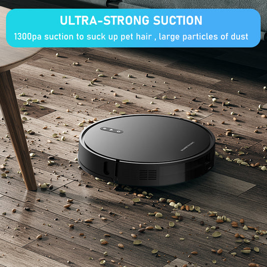 Sharetronic Smart Home Robot Vacuum Cleaner Low Noise Anti-Fall Aspiradora with Level 11 HEPA Filter Household Hotel Sweeping