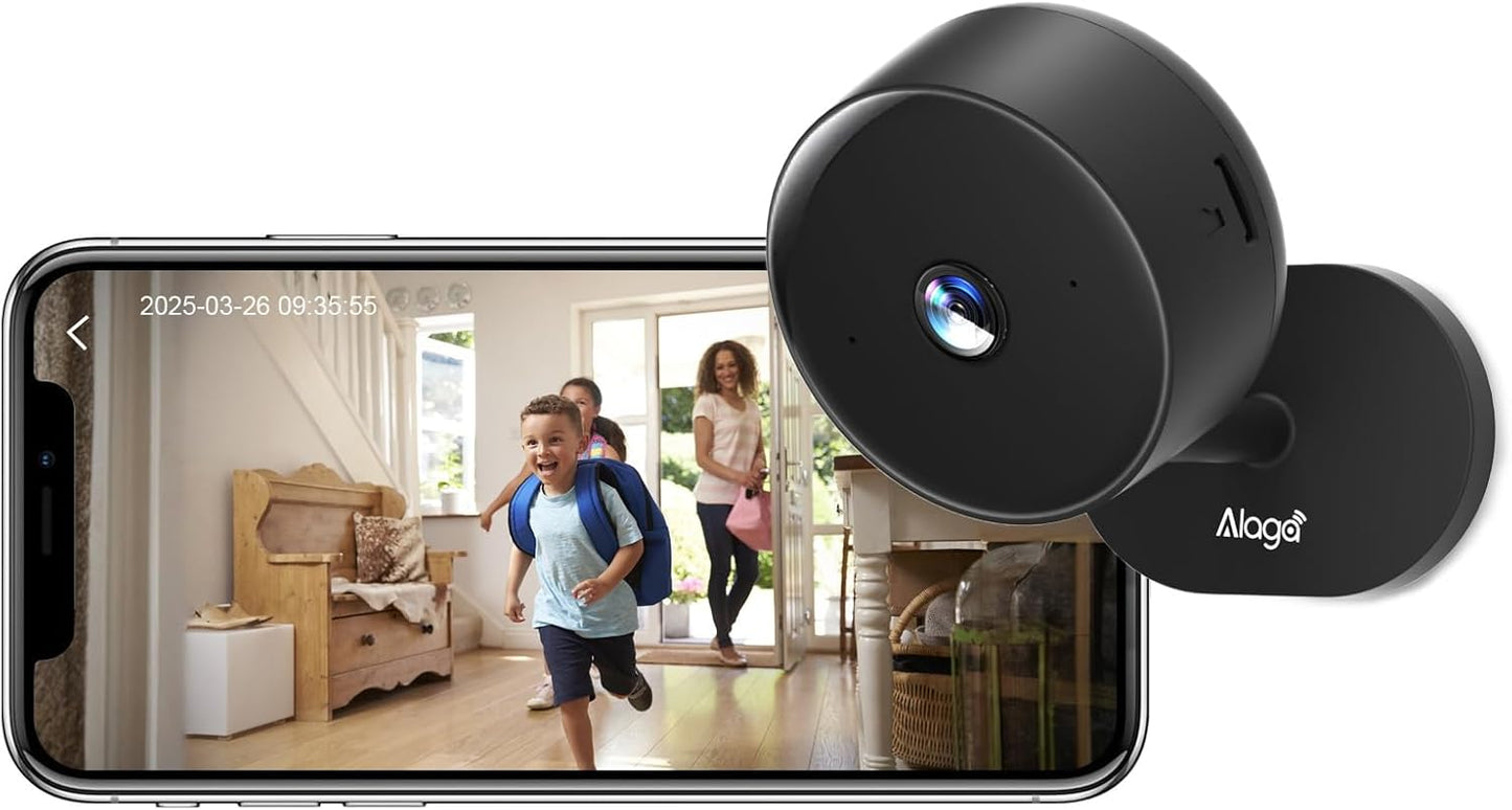 Alaga 2K Black Indoor Home Surveillance & Security Camera
