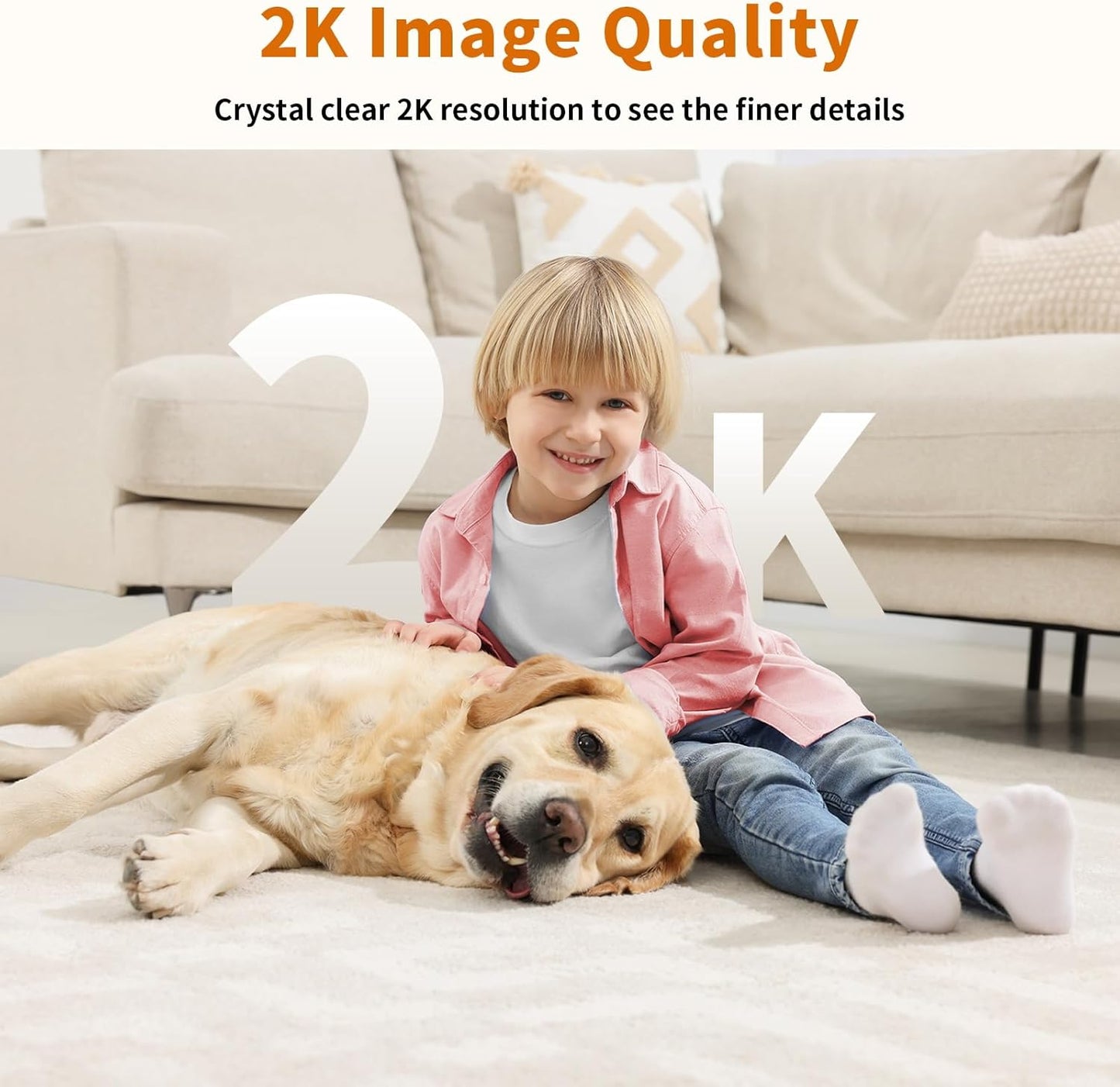 Alaga 2K Black Indoor Home Surveillance & Security Camera